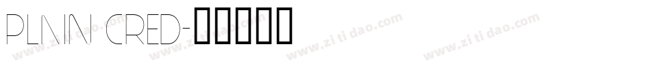 Plain Cred字体转换